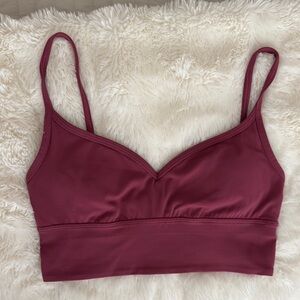 Lululemon v neck sports bra, magenta